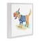 Stupell Industries Sandy Dog with Snorkel Framed Giclee Wall Art Design by Geoff Allen